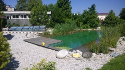 Prekrytý bazén a biojazierko