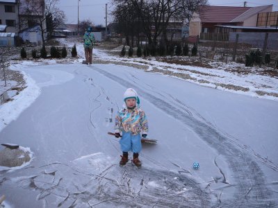 Kúpacie jazierko v zime