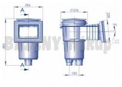 Skimmer 17,5L úkos 6° hrdlo štandard