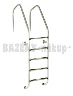 Nerezový, 5 stupňový žebřík MUNICH s pouzdrem