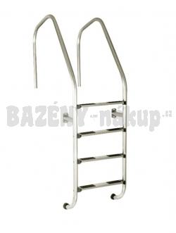 Nerezový, 4 stupňový žebřík MUNICH s pouzdrem