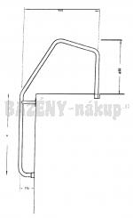 Žebřík nerez série MUNICH - rozmery