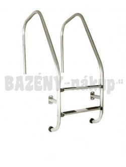 Nerezový, 2 stupňový žebřík MUNICH s pouzdrem 