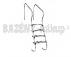 Žebřík nNerezový, 4 stupňový žebřík ERGO s pouzdrem