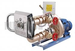 A Taifun Duo-bronz szivattyú 2. része, négyszögletes, 2,6 kW, csatlakoztatók, front V4A