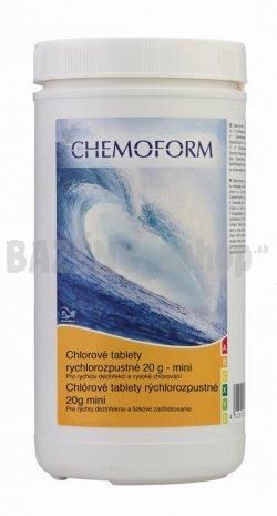 Chemoform chlórové tablety Mini 1 kg, tableta 20 g, rýchlorozpustné
